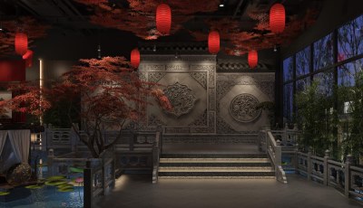 新中式足浴会所3D模型下载